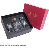 Engraved Jaguar E-Type Decanter & A Pair Of Engraved Jaguar E-Type Tumblers