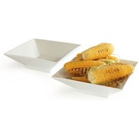 Rosseto 2 Piece Square Porcelain Trumpet Bowl Set