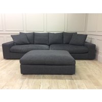 Haymarket Extra Deep 5 Seater and Footstool in Berlin Charcoal