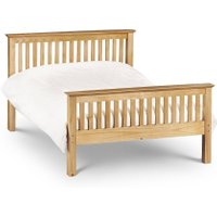Solid Pine Wooden Bed Frame 5ft King Size Barcelona High Foot End Antique