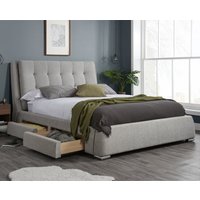 Mayfair Grey Fabric 4 Drawer Storage Bed Frame - 5ft King Size