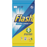Flash Strong & Thick Wipes Made of 100% Recycled Fibers Anti-Bacterial 24 Wipes