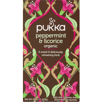 Pukka Organic Peppermint & Licorice 20 Herbal Tea Sachets 30g