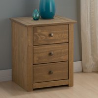 Santiago Pine 3 Drawer Bedside Table