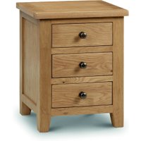 Marlborough Oak 3 Drawer Bedside Table