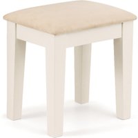 Portland Stone White and Oak Dressing Stool