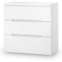 Manhattan Gloss White 3 Drawer Chest