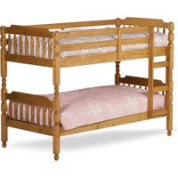 Colonial Waxed Pine Wooden Bunk Bed Frame - 3ft Single