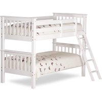 Oxford White Wooden Bunk Bed Frame - 3ft Single