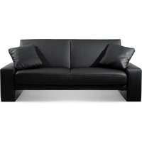 Supra Black Faux Leather Sofa Bed