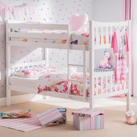 Zodiac White Wooden Bunk Bed Frame Only - 3ft Single