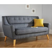 Lambeth 3 Seater Grey Fabric Sofa