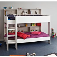 Tam Tam White and Grey Wooden Bunk Bed Frame - EU Single