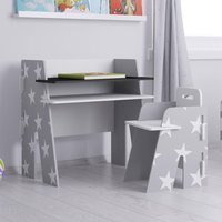 Star Grey and White Desk and Chair