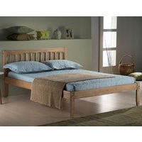 Porto Waxed Rustic Pine Finish Wooden Bed Frame - 4ft6 Double