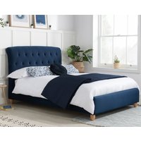 Brompton Midnight Blue Fabric Bed - 5ft King Size