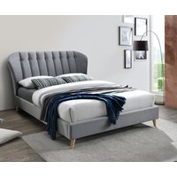 Elm Grey Velvet Fabric Bed Frame - 4ft Small Double
