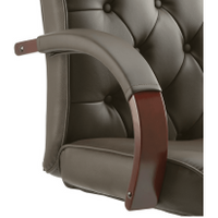 Leather Chesterfield Executive Chair With Arms