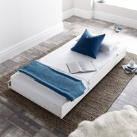 Tyler White Wooden Trundle Guest Bed Frame Only - 3ft Single