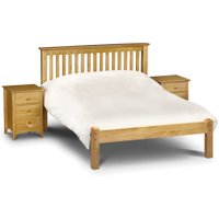 Barcelona Low Foot End Antique Solid Pine Wooden Bed Frame - 4ft Small Double