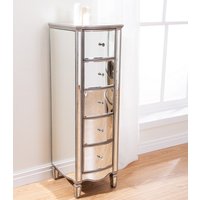 Elysee Mirrored 5 Drawer Narrow Chest