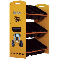 JCB Yellow Children's Digger 9 Bin Storage Unit