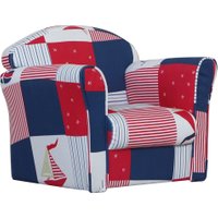 Children's Blue Patchwork Mini Armchair