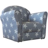 Children's Grey and White Stars Mini Armchair