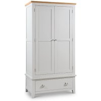 Richmond Grey and Oak 2 Door Wooden Combination Wardrobe