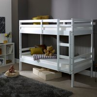 Durham White Wooden Bunk Bed Frame - 2ft6 Small Single