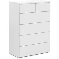 Monaco White Wooden High Gloss 4+2 Drawer Chest