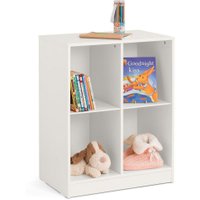 Pluto Stone White Wooden Bookcase