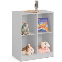 Pluto Dove Grey Wooden Bookcase