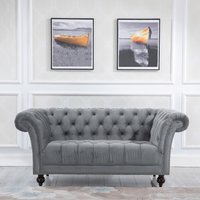 Chester Grey Fabric 2 Seater Sofa