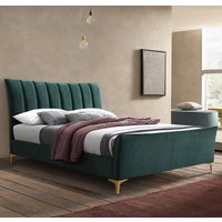 Clover Green Velvet Fabric Bed Frame - 4ft Small Double