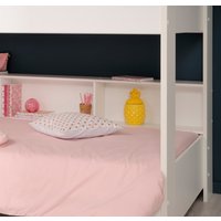 Tam Tam White and Oak Wooden Bunk Bed Frame - EU Single