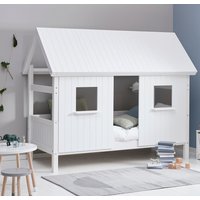 Nordic Lodge White Wooden Treehouse Bed - EU Single