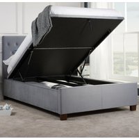 Cologne Grey Fabric Ottoman Storage Bed - 4ft6 Double