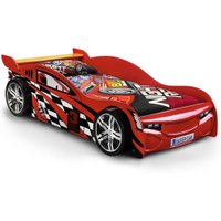 Scorpion Racer Car Red Gloss Wooden Kids Theme Sleigh Bed Frame - 3ft Single