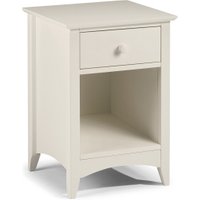 Cameo Stone White 1 Drawer Bedside Table