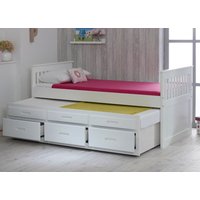 Wooden Guest Bed Frame 3ft Single Captains White