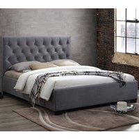 Cologne Grey Fabric Bed - 5ft King Size