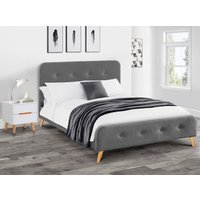 Astrid Grey Fabric Bed Frame - 5ft King Size