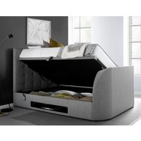 Barnard Grey Fabric Ottoman TV Bed Frame - 4ft6 Double