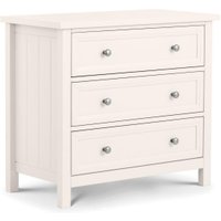 Maine White 3 Drawer Wooden Chest