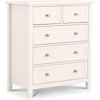 Maine White 3+2 Drawer Wooden Chest