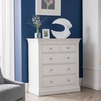 Clermont White Wooden 3+2 Drawer Chest