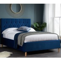 Loxley Blue Velvet  Bed Frame - 4ft Small Double