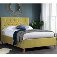 Loxley Mustard Velvet  Bed Frame - 4ft Small Double