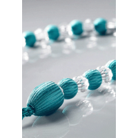Summer Teal Beaded Tie Back